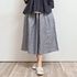[Natural Garden] MADE N Stripe Pleated Linen Skirt_High quality material, linen material, waist band_ Made in KOREA